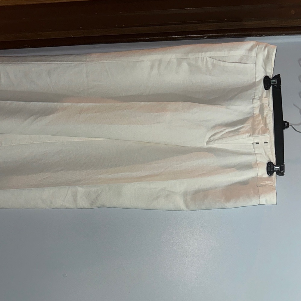 Ann Taylor Cream Wide Leg Pants